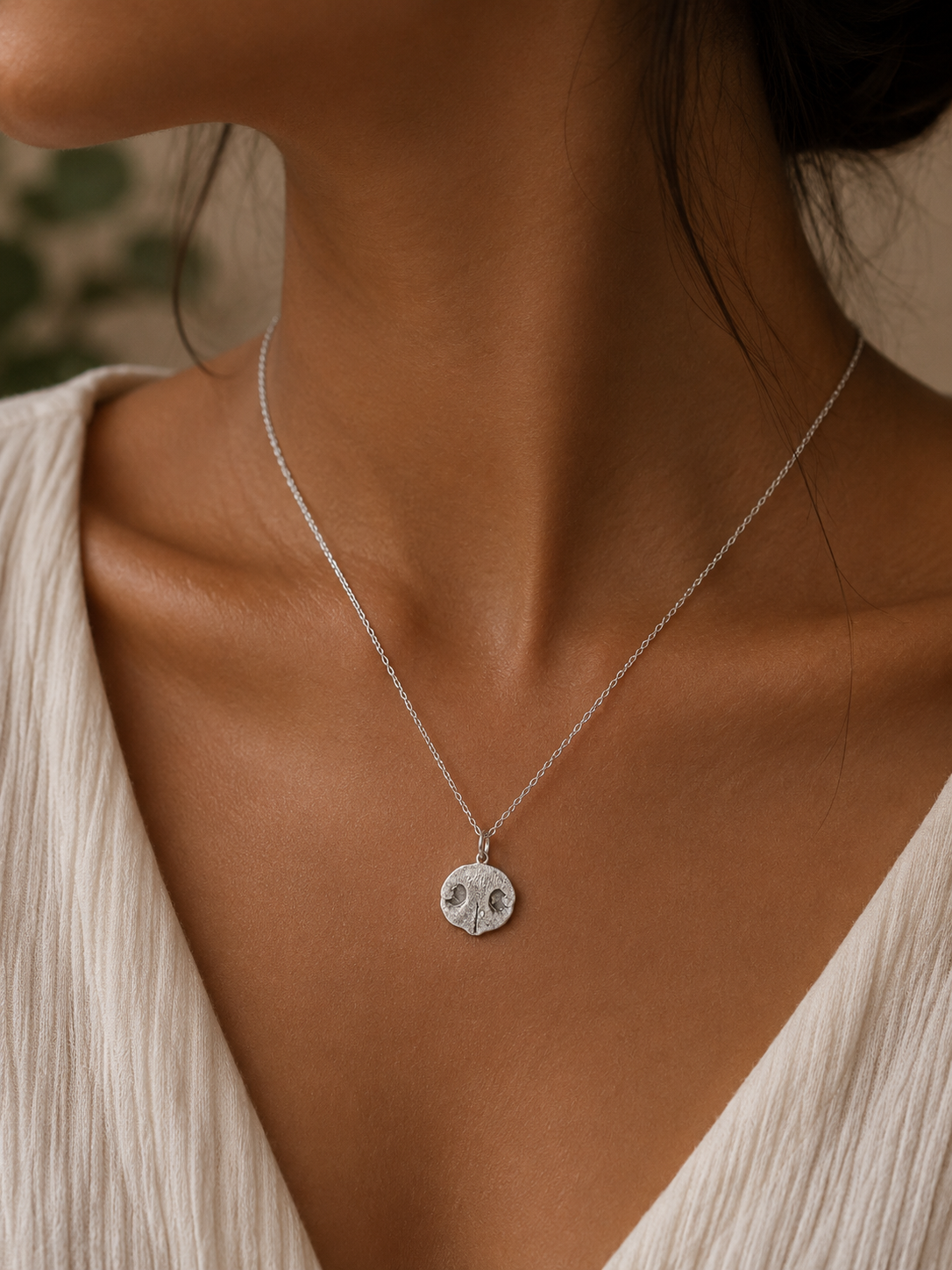 Sterling Silver Custom Dog Nose Necklace – Personalised Gold & Silver Design Pendant by Apsley and Heron