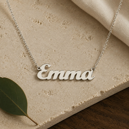 Personalised Sterling Silver Name Necklace – Dainty Custom Jewellery by Apsley and Heron