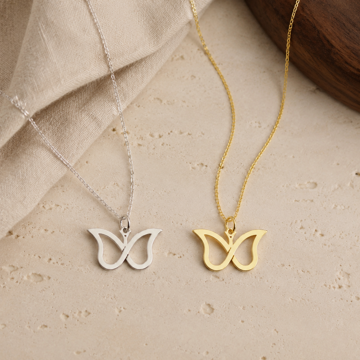Neurodivergent Butterfly Necklace – Sterling Silver Symbol Pendant by Apsley and Heron