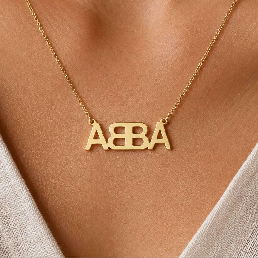Dainty ABBA Necklace