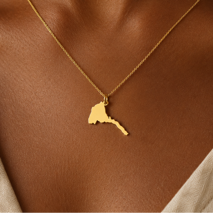 Eritrea Map Necklace – Habesha Heritage Pendant by Apsley & Heron