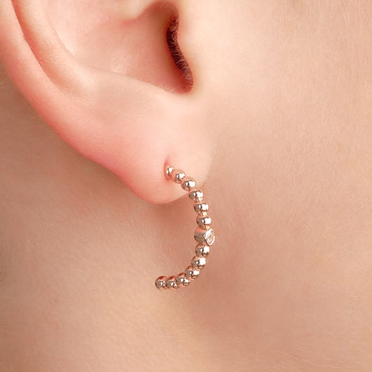 Mini Ball Hoop Earrings