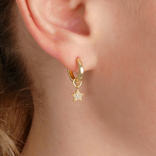 Small Huggie Star Earring