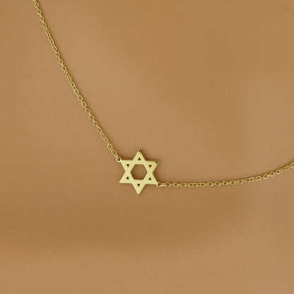 Star Of David Choker Necklace