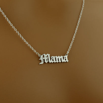 Old Gothic Name Necklace