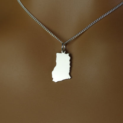 Ghana Map Necklace – Ghanaian Heritage Pendant by Apsley & Heron