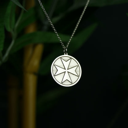 Maltese Cross Necklace – Eight-Point Cross Medallion