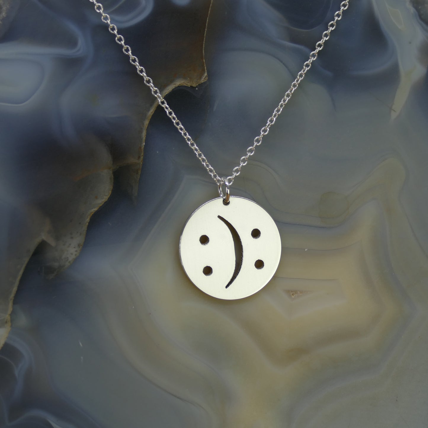 Bipolar Necklace – Sterling Silver Mental Health Symbol Pendant by Apsley and Heron