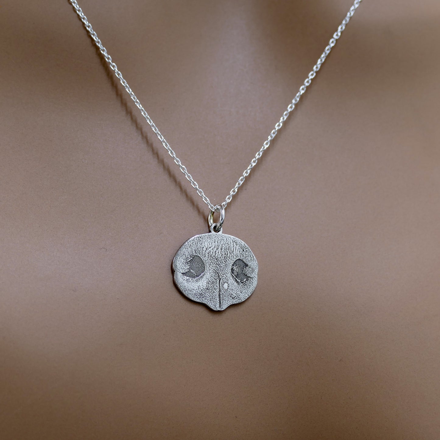 Sterling Silver Custom Dog Nose Necklace – Personalised Gold & Silver Design Pendant by Apsley and Heron