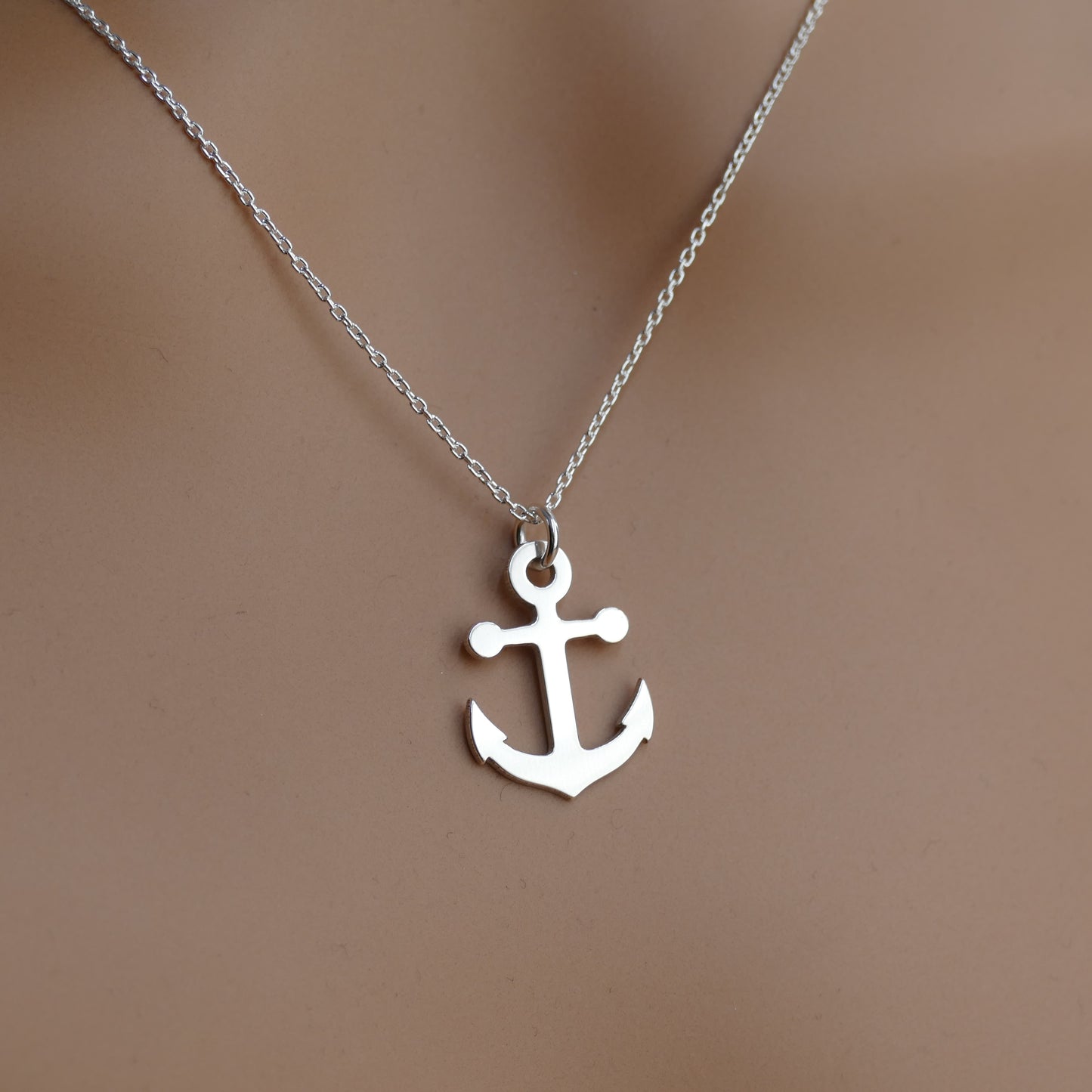 Anchor Necklace – 925 Sterling Silver Nautical Pendant by Apsley and Heron