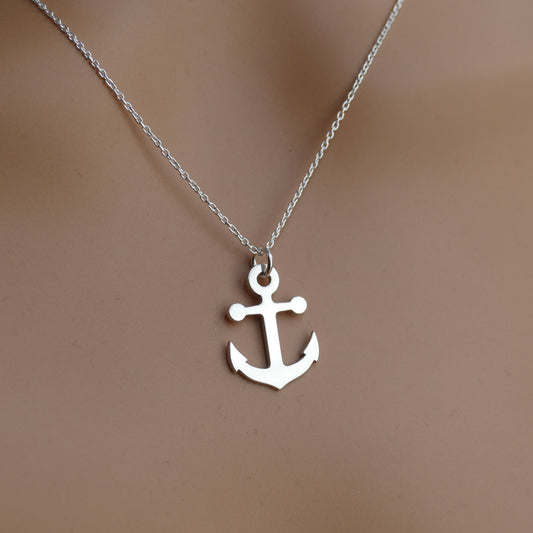 Anchor Necklace – 925 Sterling Silver Nautical Pendant by Apsley and Heron