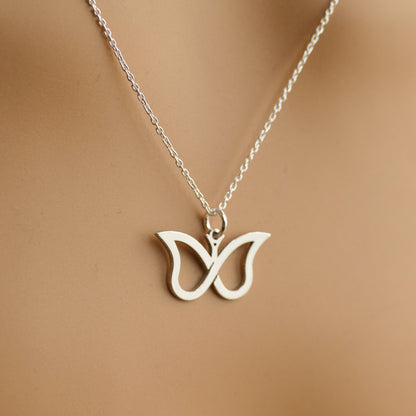 Neurodivergent Butterfly Necklace – Sterling Silver Symbol Pendant by Apsley and Heron
