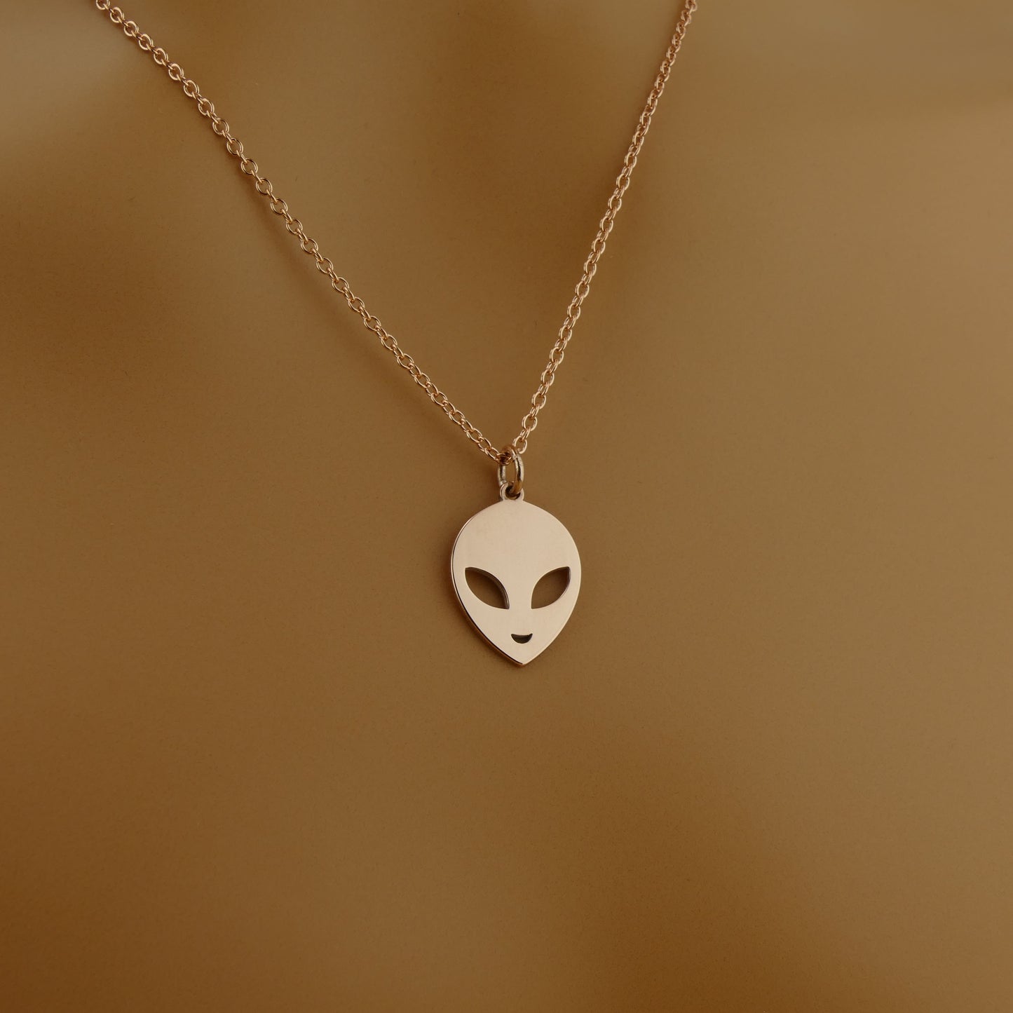 Alien Pendant Necklace with 18ct Gold Plating