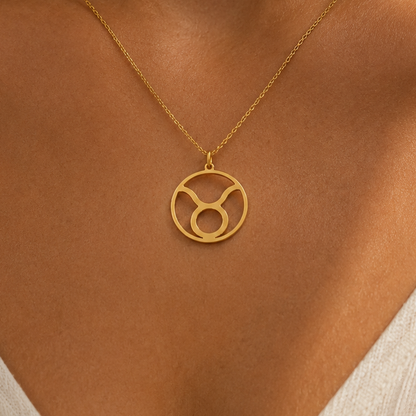 Zodiac Cut Out Charm Necklace