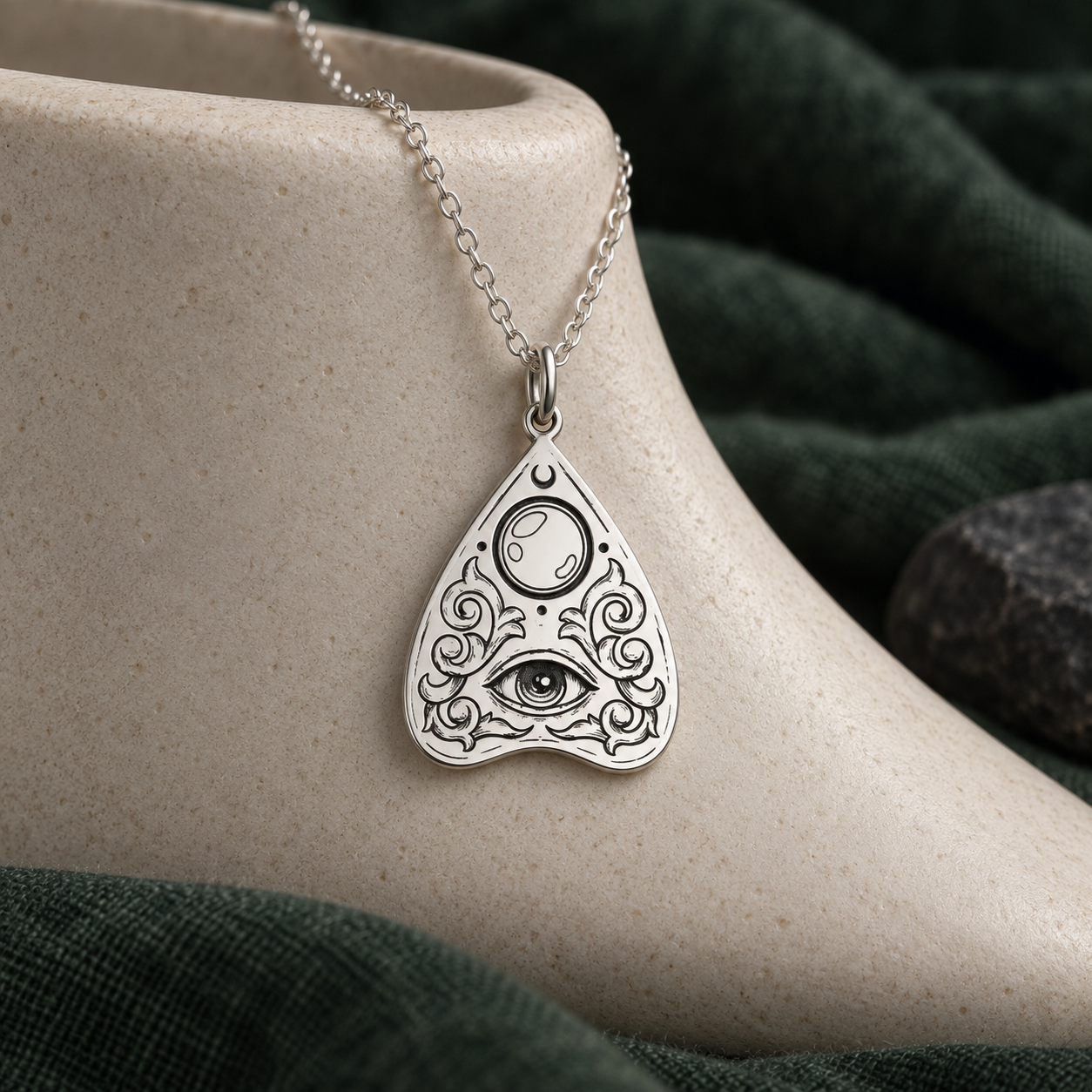 All-Seeing Eye Necklace – Celestial Planchette Pendant