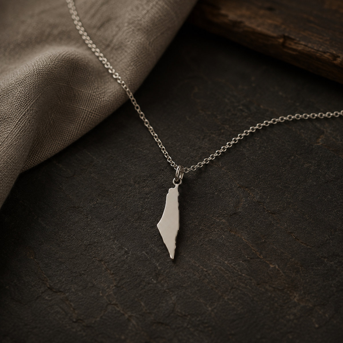 Palestine Map Necklace – Solidarity Pendant by Apsley and Heron