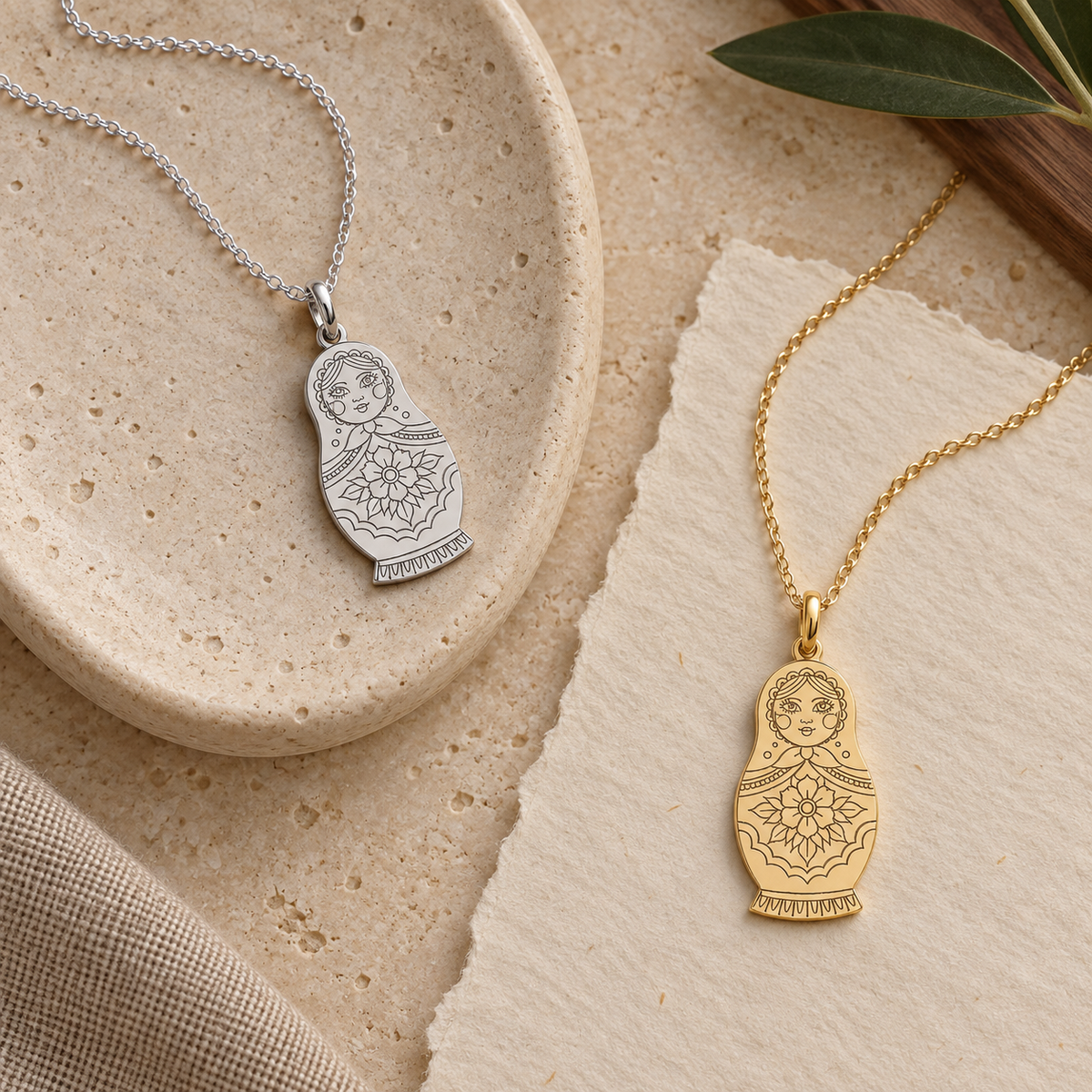 Matryoshka Doll Necklace – Russian Nesting Doll Pendant by Apsley & Heron