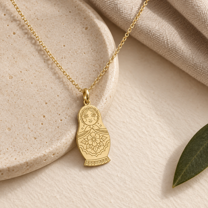 Matryoshka Doll Necklace – Russian Nesting Doll Pendant by Apsley & Heron