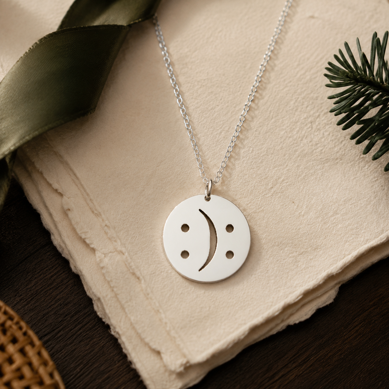 Bipolar Necklace – Sterling Silver Mental Health Symbol Pendant by Apsley and Heron