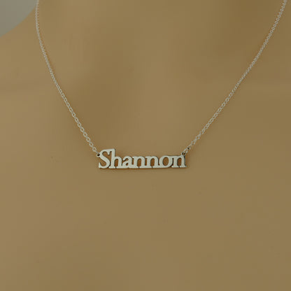 Block Letters Dainty Name Necklace Made I The Uk