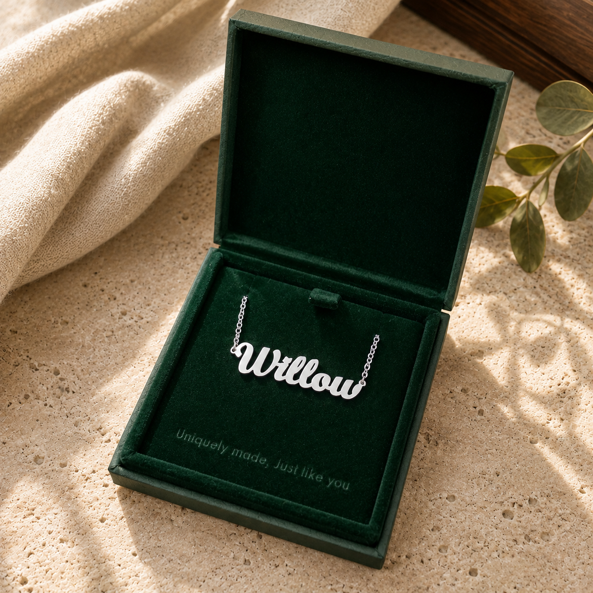 Personalised Sterling Silver Name Necklace – Dainty Custom Jewellery by Apsley and Heron