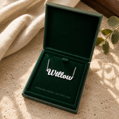 Personalised Sterling Silver Name Necklace – Dainty Custom Jewellery by Apsley and Heron