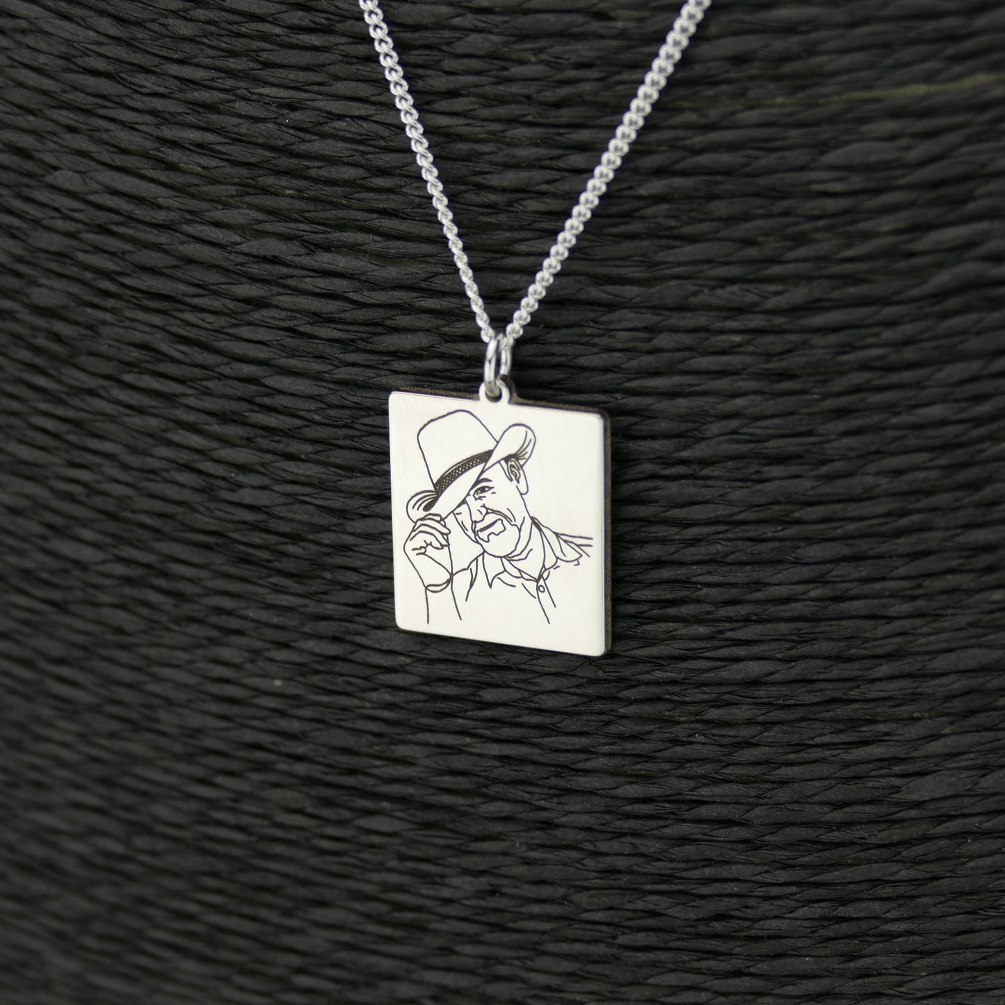 Custom Engraved Pendant Necklace – Personalised with Kids Drawing