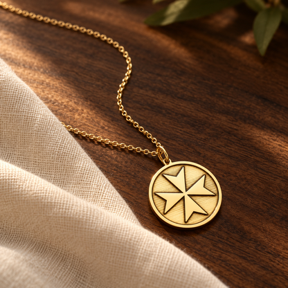 Maltese Cross Necklace – Eight-Point Cross Medallion