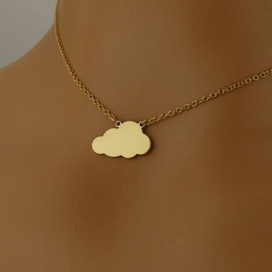 Dainty Cloud Necklace in Sterling Silver by Apsley and Heron