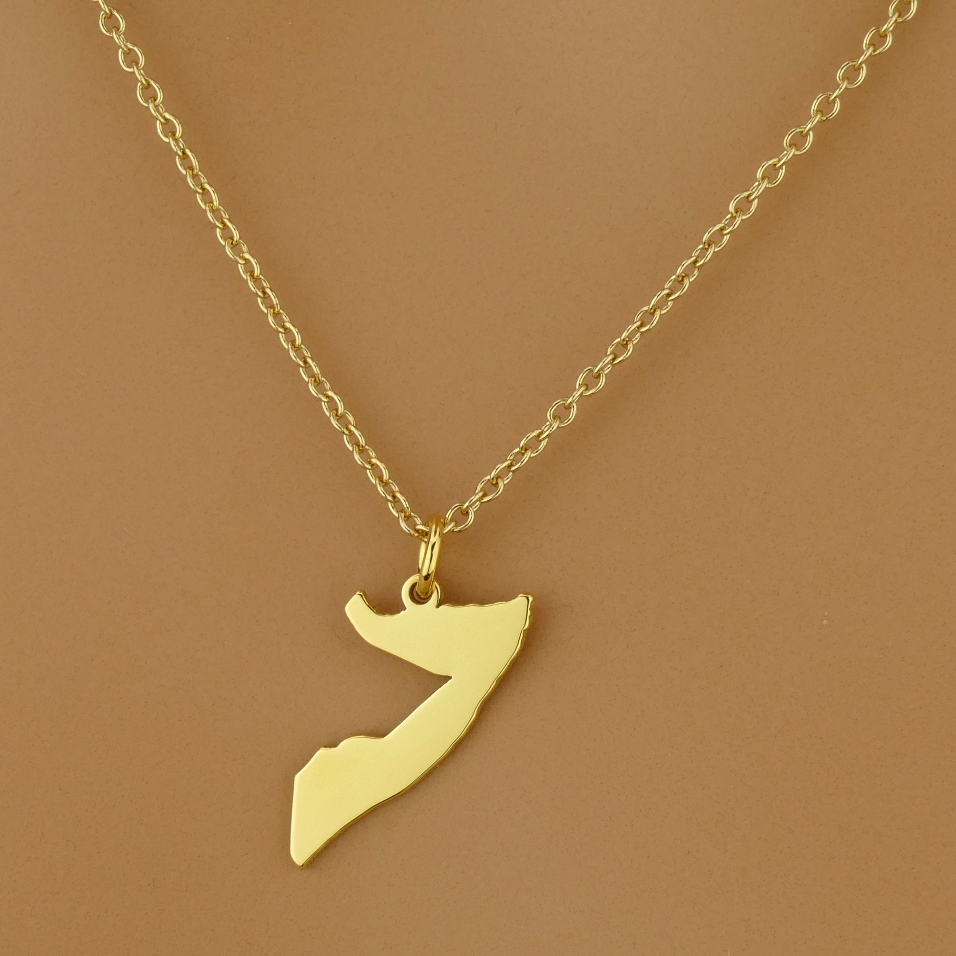 Dainty Somalia Map Necklace for Everyday Wear