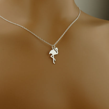 Handmade Flamingo Necklace in Sterling Silver by Apsley & Heron