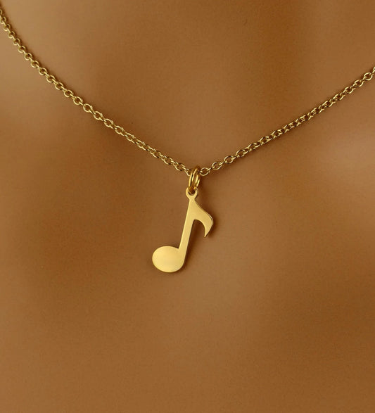 Quaver Music Note Necklace