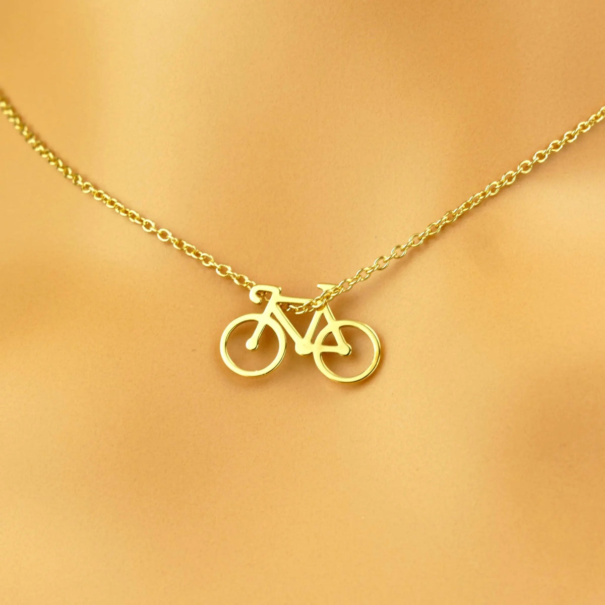 Bicycle Necklace – Sterling Silver & Gold Cycling Jewellery Apsley & Heron