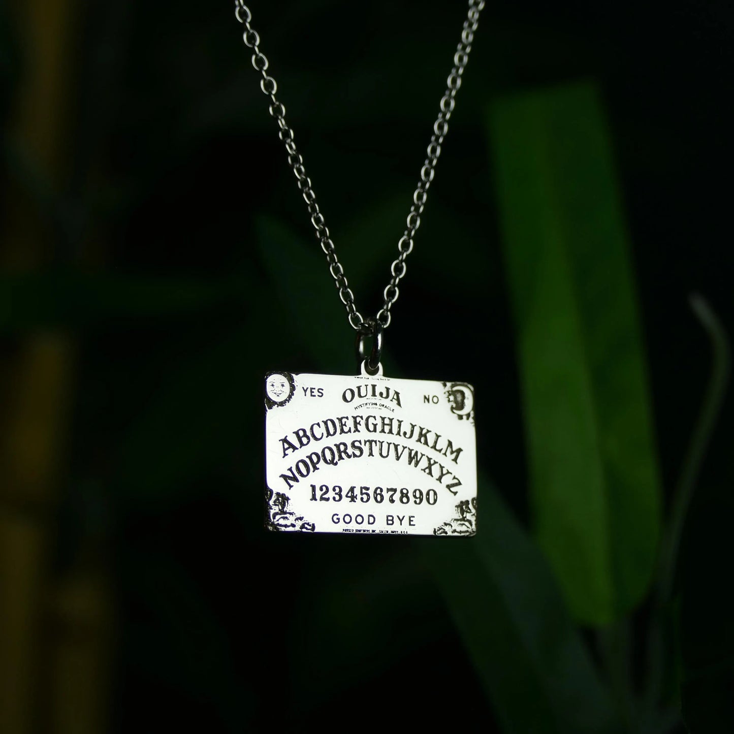 Spirit Board Necklace – Engraved Ouija-Style Pendant