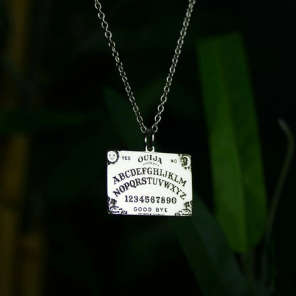 Spirit Board Necklace – Engraved Ouija-Style Pendant