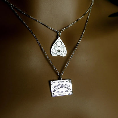 Spirit Board Necklace – Engraved Ouija-Style Pendant