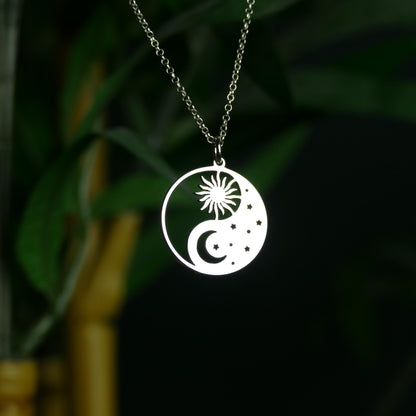 Celestial Yin Yang Necklace – Balance and Harmony Pendant