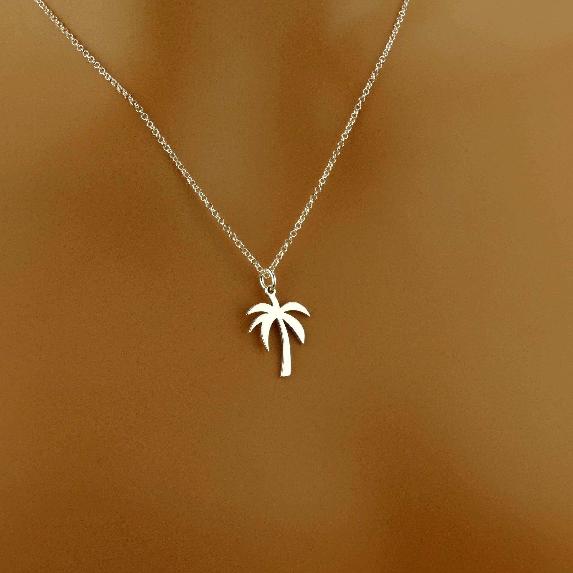 Apsley and Heron Palm Tree Necklace in Gift-Ready