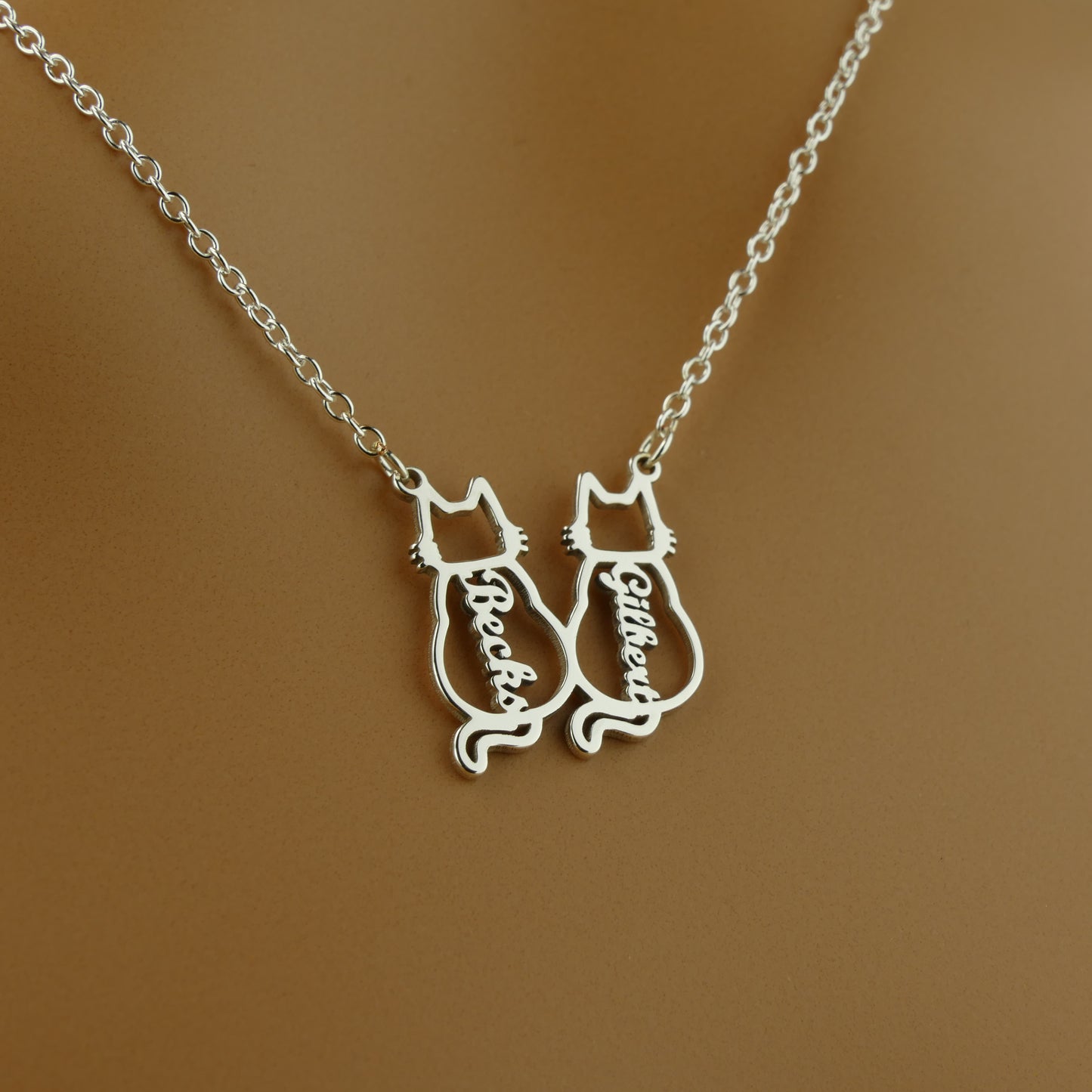 Personalised Cat Name Necklace – Perfect Gift for Cat Lovers