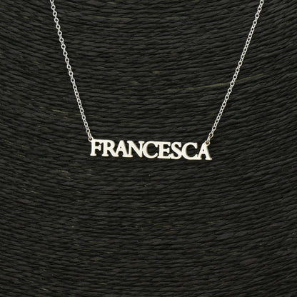 Dainty Personalised Block Name Necklace – Perfect Gift