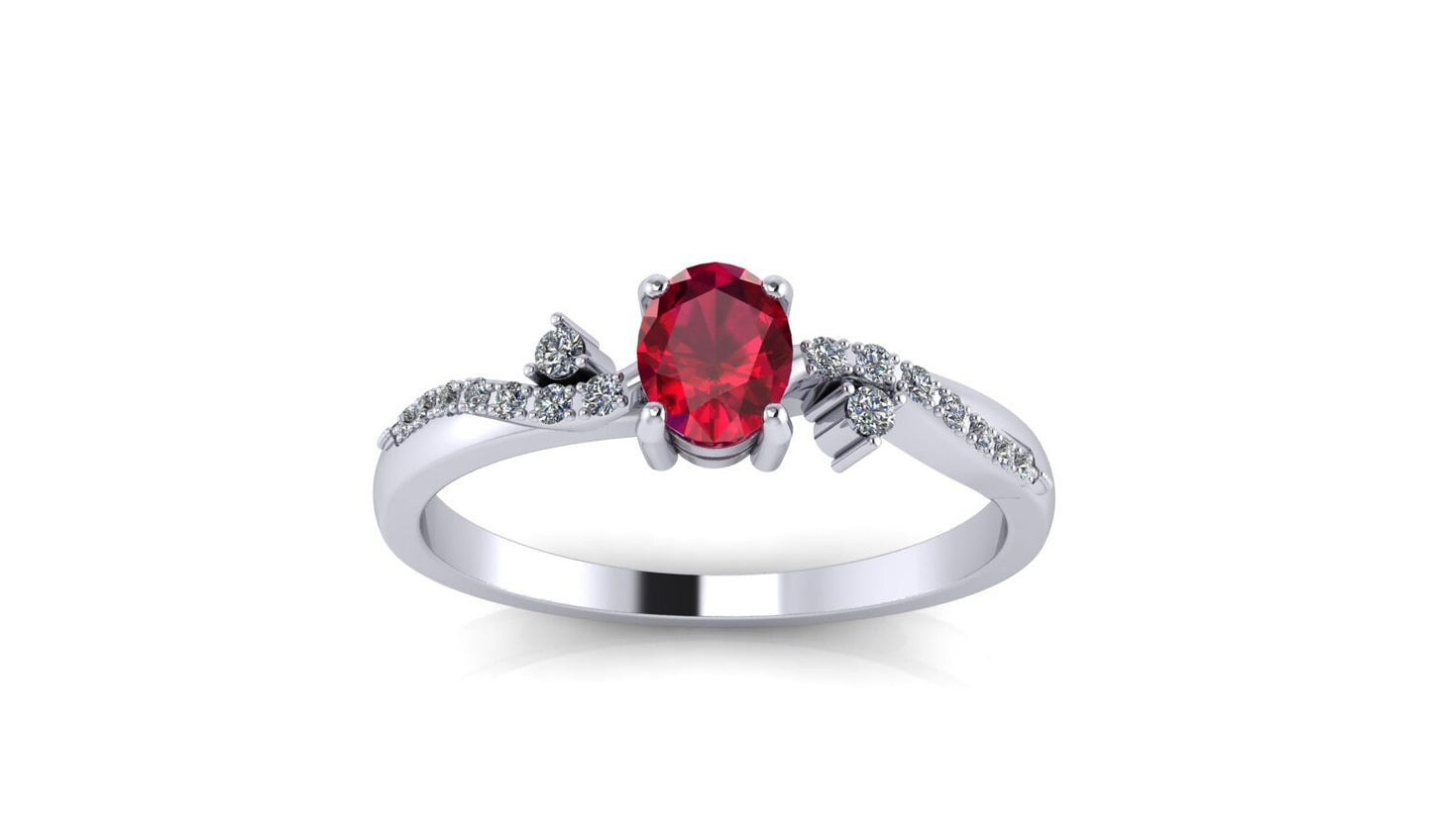 Ruby Twist Ring