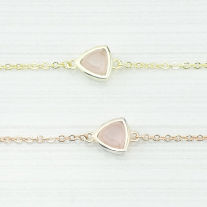 Monaco Rose Quartz Gold Bracelet