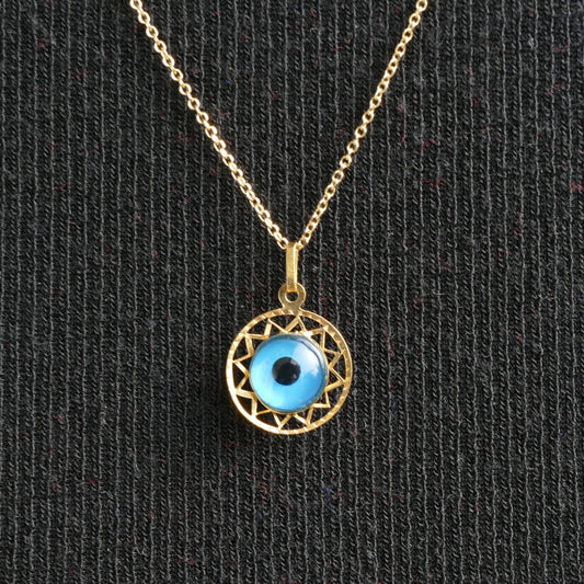 Gold Evil Eye Necklace