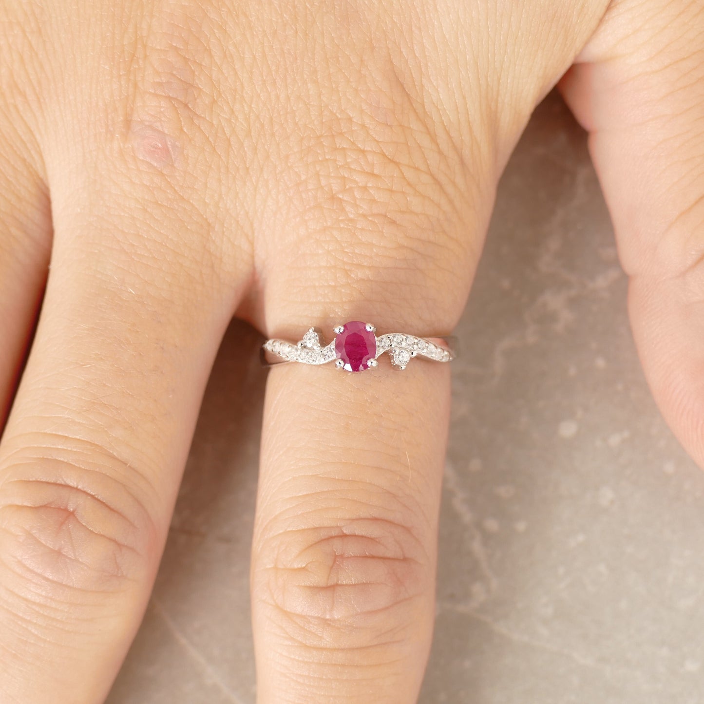 Ruby Twist Ring