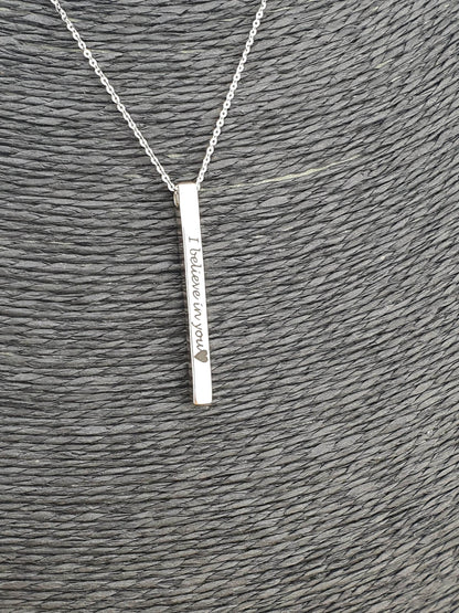 Silver Bar Necklace