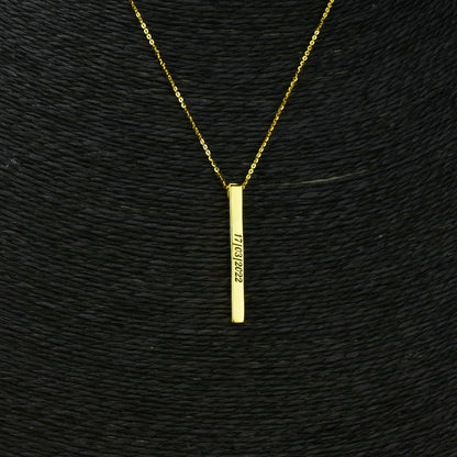 Rose Gold Bar Necklace