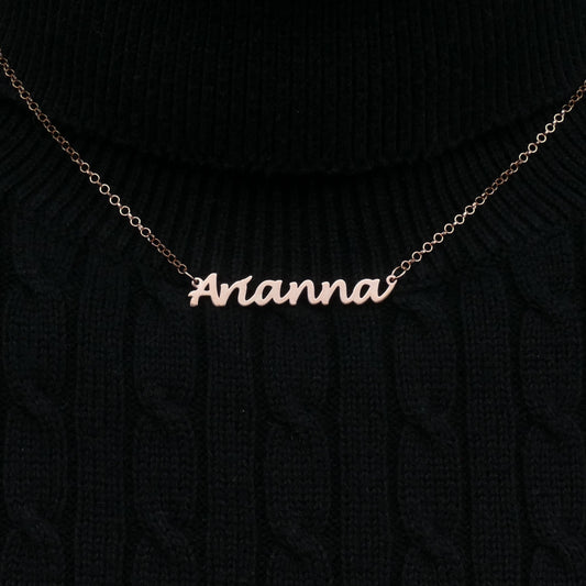 Custom Rose Gold Name Necklace