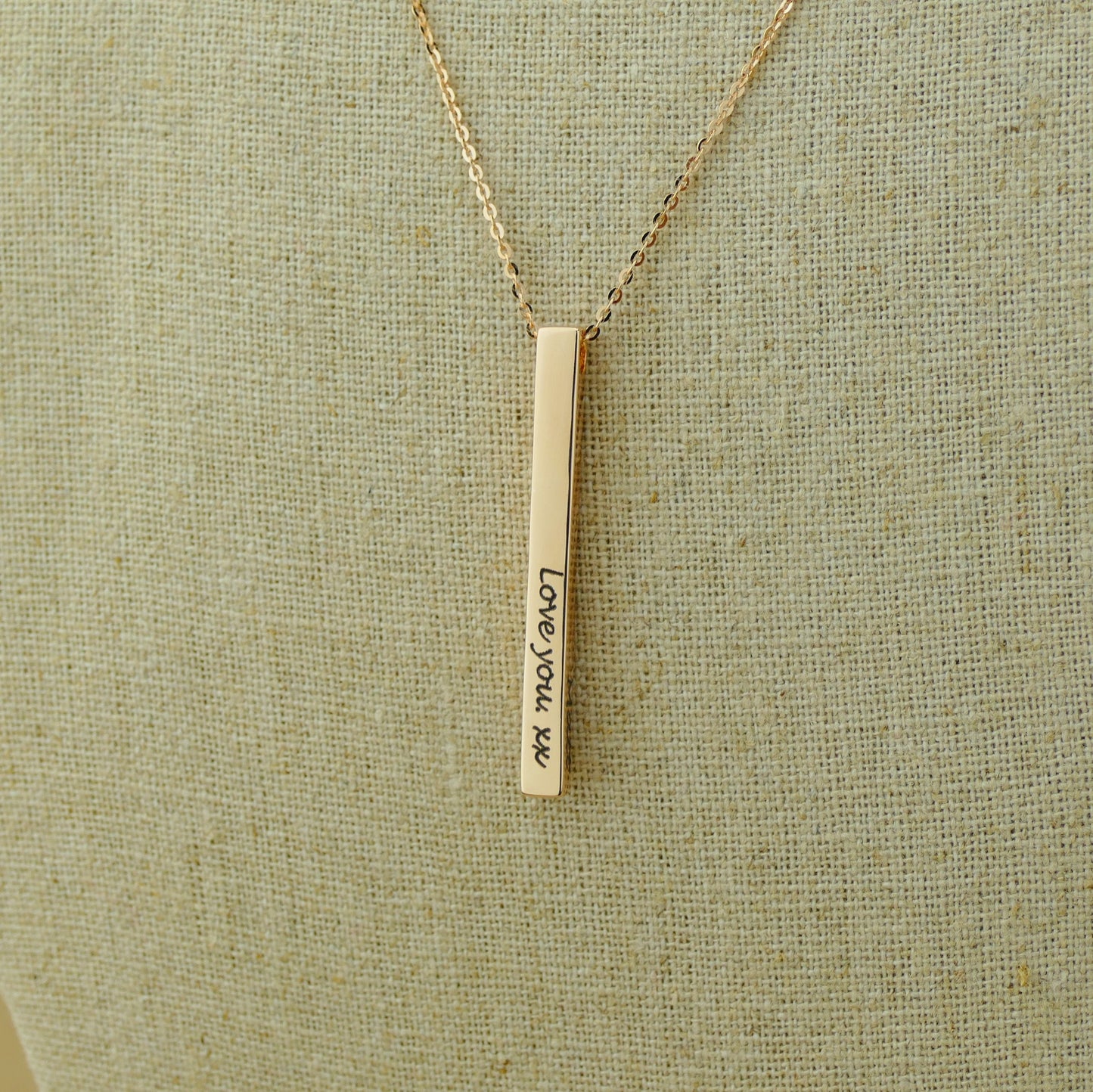 Engraved Silver Coordinate Necklace