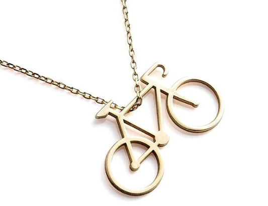 Dainty Bicycle Necklace